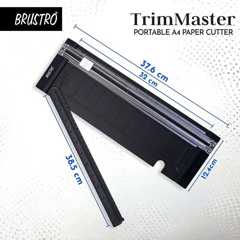 Brustro Trim Master Small Paper Trimmer, Portable A4 Paper Cutter | 12 Inches, Sks-7 Blade | Ideal For Scrapbook, Cardst