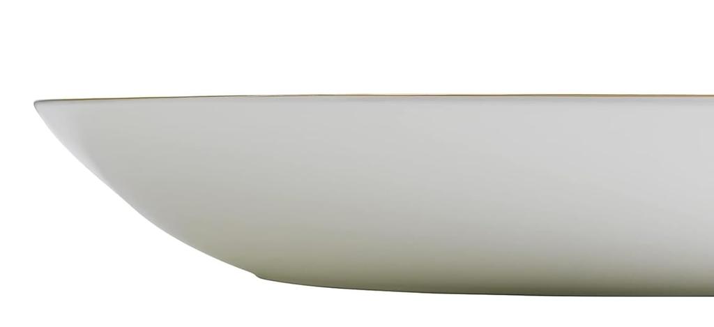Official Wedding Geo Gold Wedding Tableware Wedding Gift for the Bride and Authentic Imported [Wedgwood Wrapping] Bowl/Dish, Approx. 24cm, White.