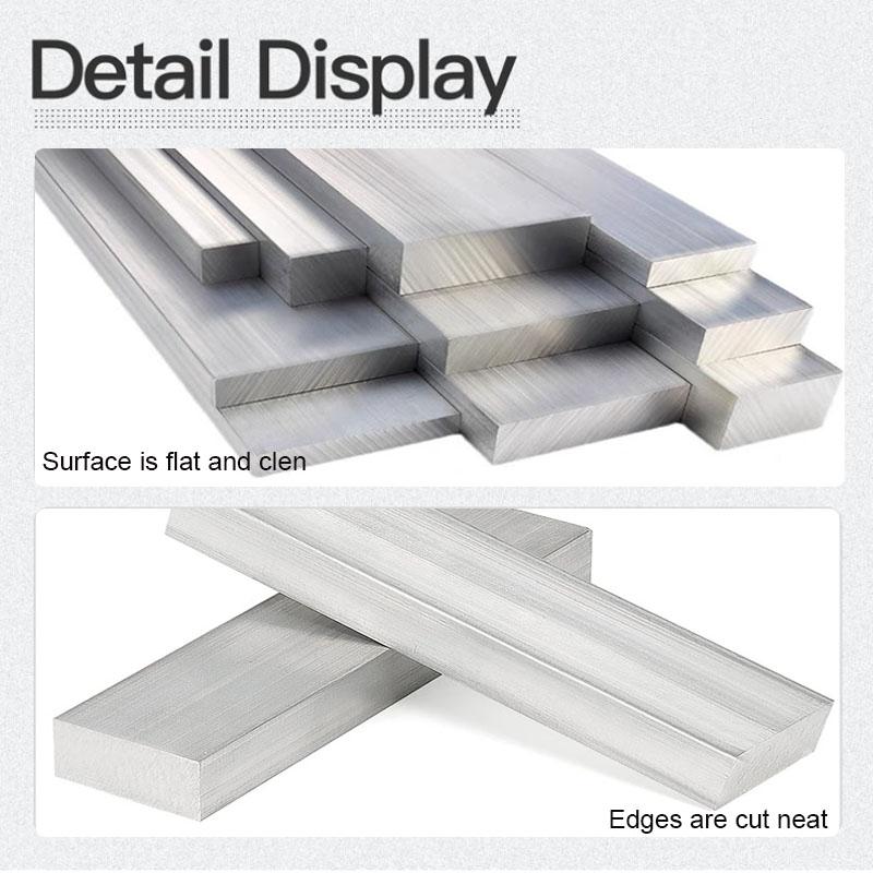 1pcs 6061 Square Aluminum Flat Rod Rectangular Aluminum Rod Thickness 3-8mm, Width 10-30mm, Length 250mm