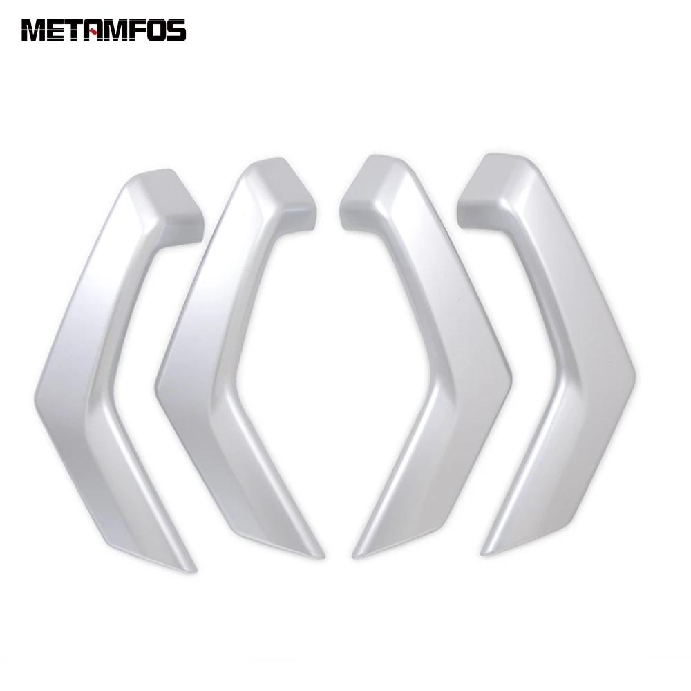 Car Accessories For Volkswagen VW T-Roc TROC 2017- 2024 Carbon Fiber Interior Door Armrest Handle Catch Strip Molding Trim