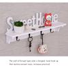 Sweet Home Holz Wandmontierter Kleiderhaken Wandhaken mit Ablage Tastatur und Vier Haken Heimdeko