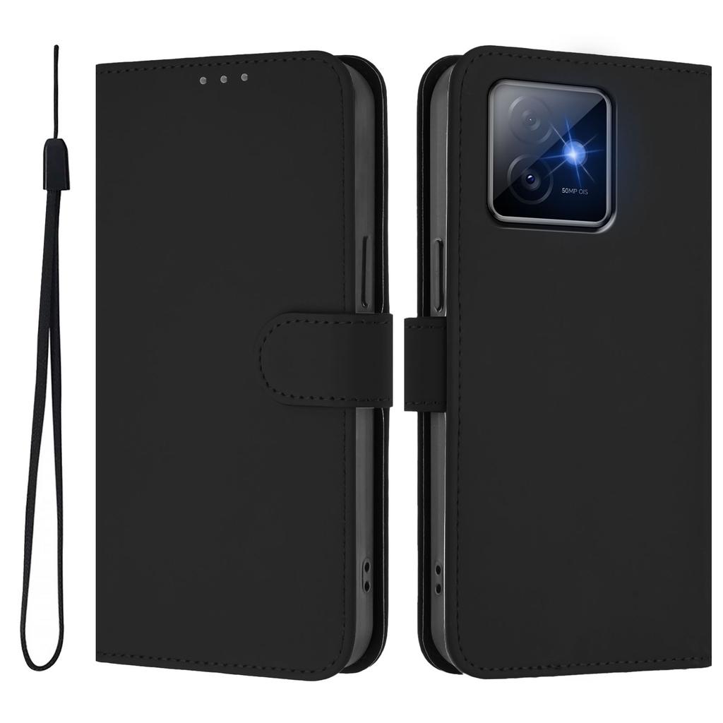 Pro Honor X60 GT 5G Pouzdro Jednobarevné Peněženkové Kožené Pouzdro na Telefon s Poutkem