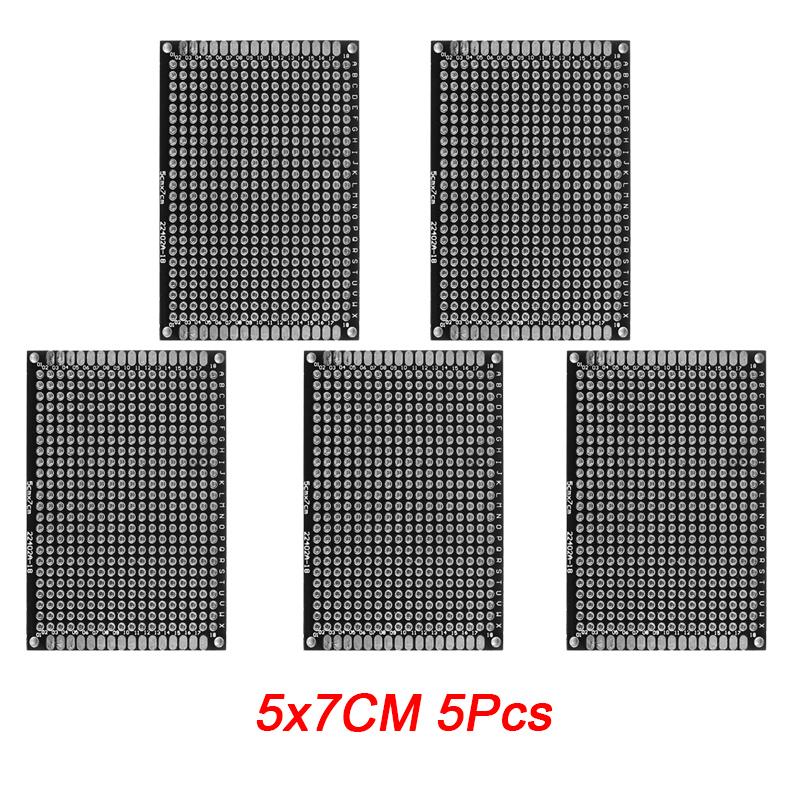 5/10PCS PCB Board Prototype Board Black Double Side Circuit Boards 2x8 3x7 4x6 5x7 7x9cm DIY Electronic Kit Free Shipping