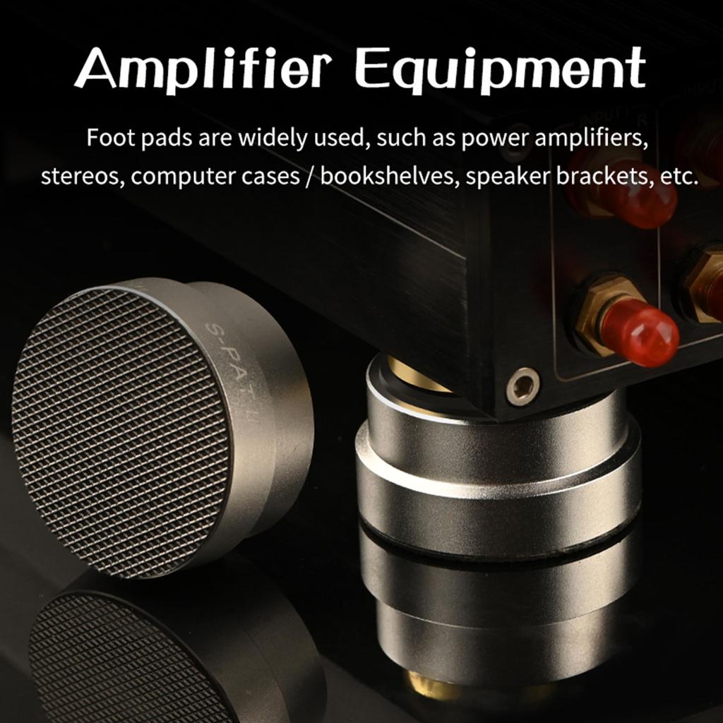 4pcs Solid Aluminum Alloy Shockproof Foot Nails Foot Pad for Amplifier CD Player
