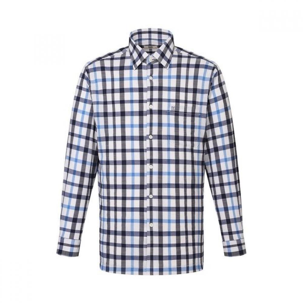 Daks Men House Check Regular Fit Long Sleeve Shirt Dms1shcl140a1 white/095