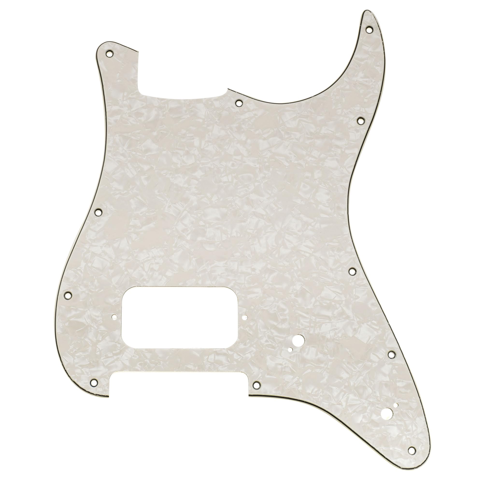 

Musiclily Pro 11-Hole ST HT H Pickguard for Squier Sonic Strat Electric Guitar, 4-Ply, Aged White Pearl