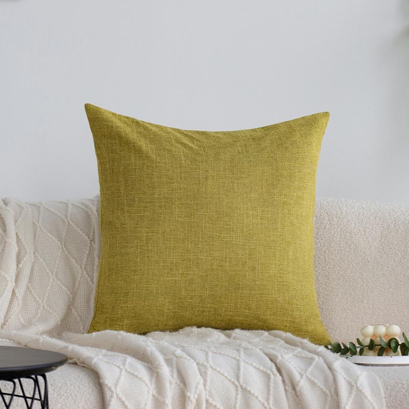 Husă de pernă de canapea din in gros, culoare solidă, pernă, pernă pentru living, pernă de spate, mașină, hotel, pernă pentru talie