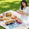 Removable Insulated Lunch Box 2/3 Compartment Divided Lunch Box Stainless Steel Lunch Box  Work