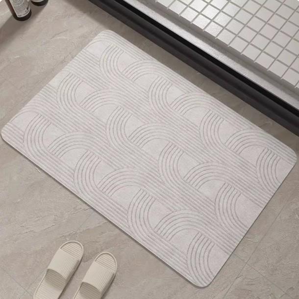 Non-slip Cream-style Diatom Mud Water-absorbing Bathroom Mat