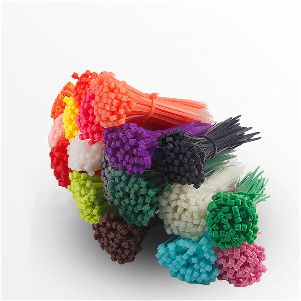 100pcs/pack Durable Self-Locking Line Finishing Bundled Zip Cable Ties Nylon Wire