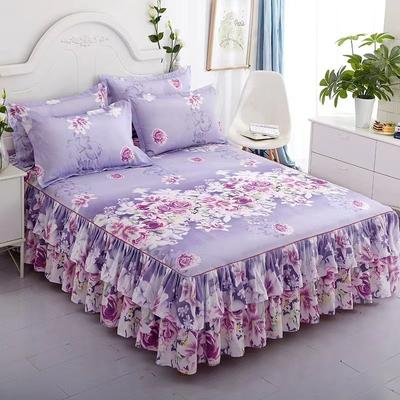 Ruffle Skirt Bedspread Home Textile Printed Bed Skirt Bedroom Coverlets Bedspreads Sheets Dust Cover Bedding 3PCS/Set