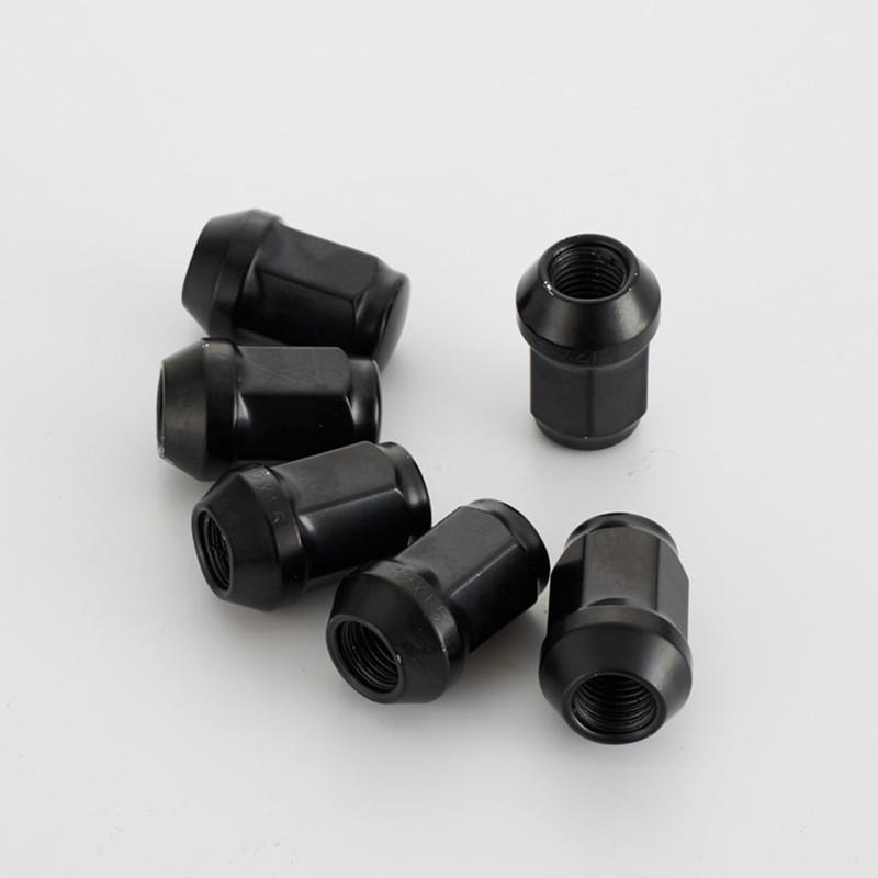 35mm pulmão Porca preta m14x1.5  m12x1.5  12x1.25  Porcas de Roda 3/4" Sextavado  19mm 60 graus Porcas de Assento Cônico Cromado Acorn 10 peças