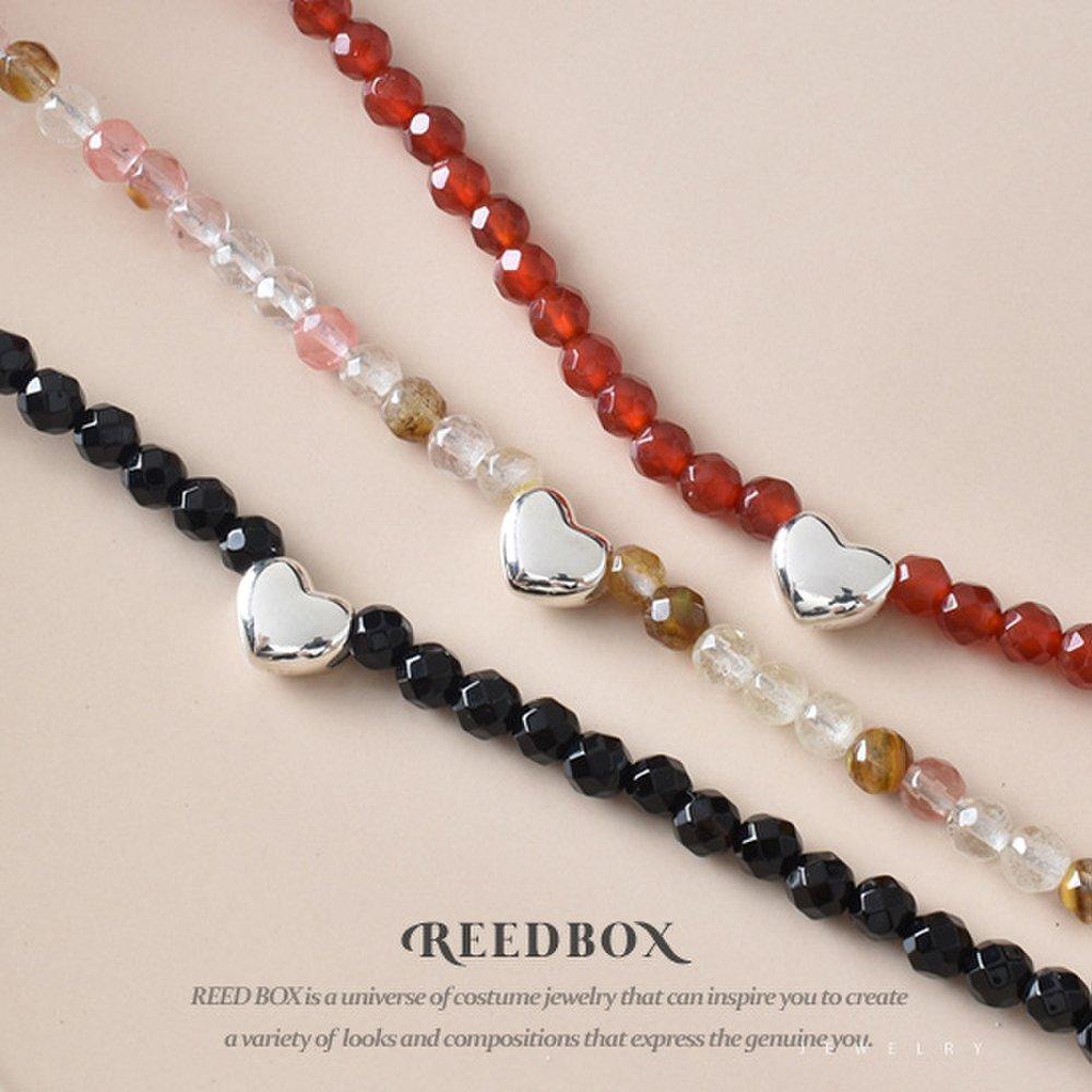 Silver Heart Natural Healing Gemstone Iron Tiger Pendant Jamano Onyx Necklace