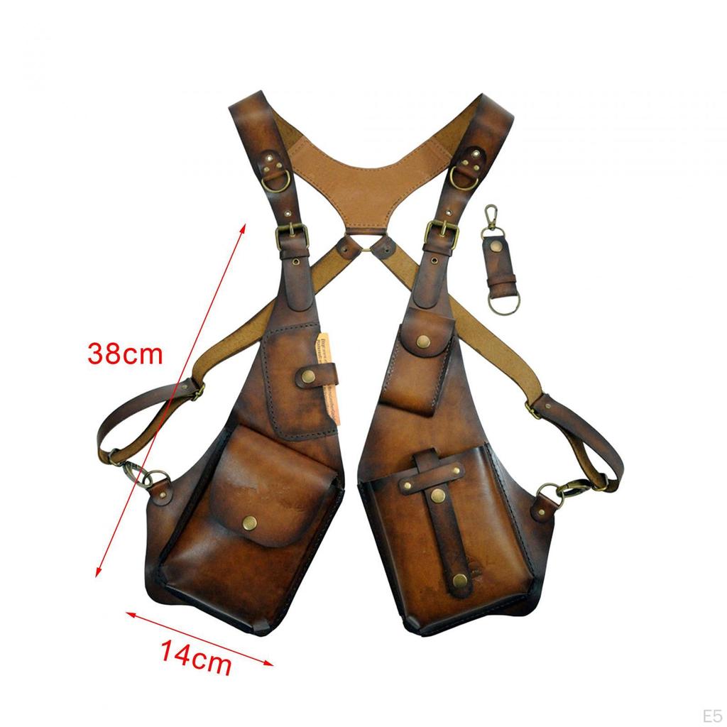 Hidden Underarm Shoulder Bag Backpack Leather for Men and Women Pouch Wallet Pocket
