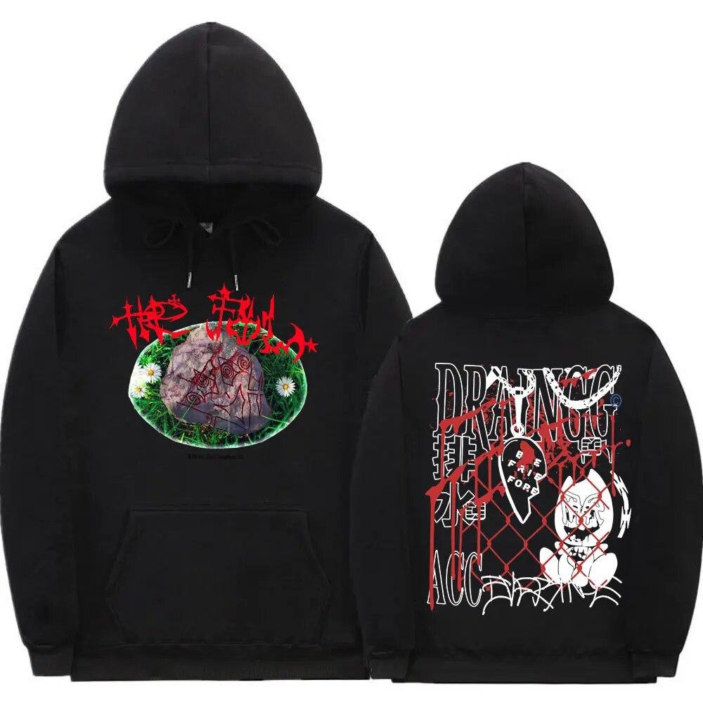 Bladee 333 Hip Hop Trend Skate Drain Gang Hoodie Tops Unisex Hipster Casual Sweatshirt Unisex Women Fashion Artistic Sense Hoodies