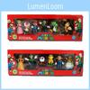 Six Piece Super Mario Bros Action Figure Toys Set Featuring Luigi Yoshi And Mushroom Collectibles For Kids
