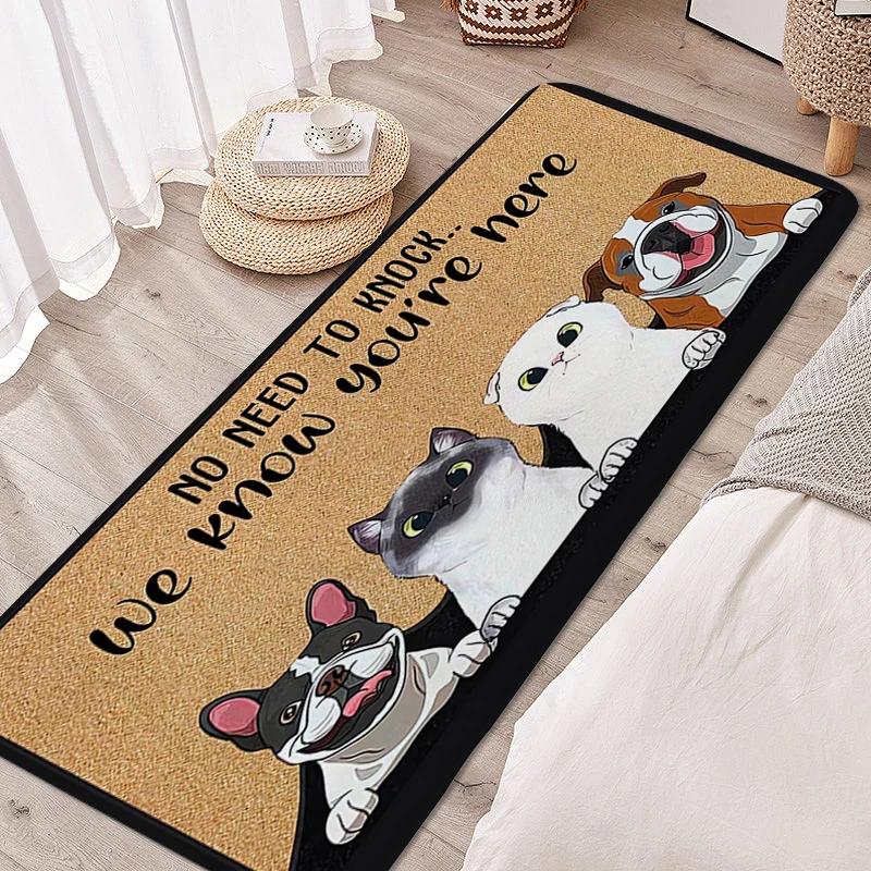 Carpet for Bedroom Lovely Pet Foot Mat Cat Dog Entrance Doormat Living Room Hallway Bathroom Rug Kitchen Accessories