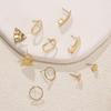 Irregular stud earrings head handmade DIY earrings accessories can be made 911 silver needle electroplating geometric accessories