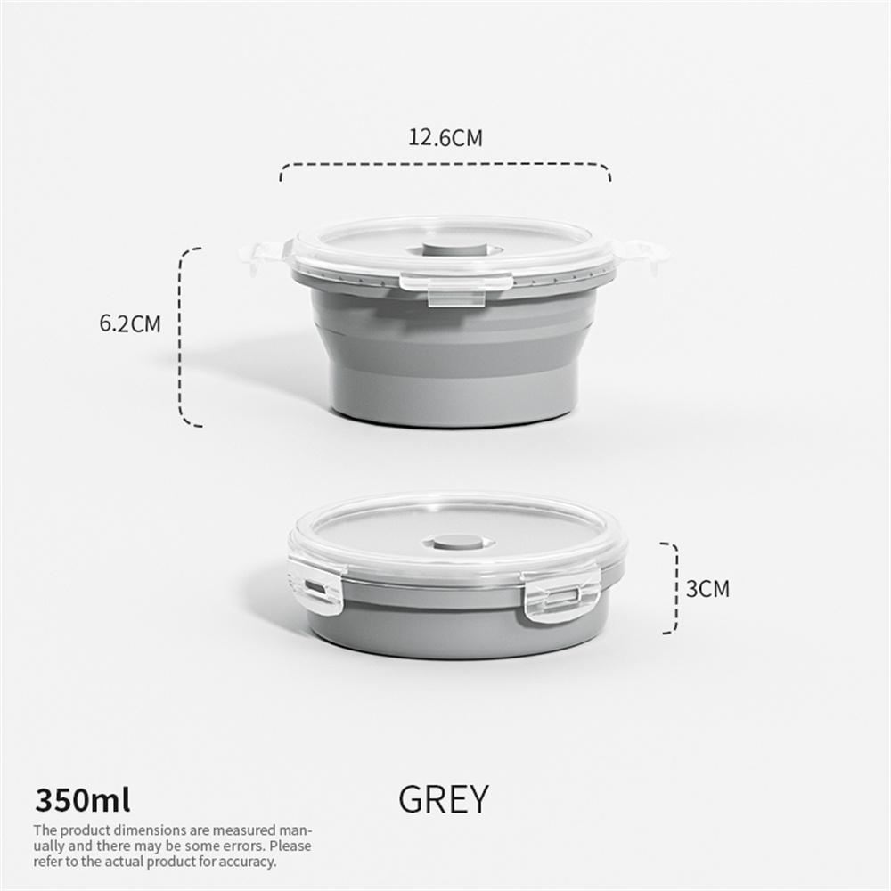 Collapsible Food Storage Container with Lid Portable Silicone Food Container Microwave Freezer Safe Lunch Box