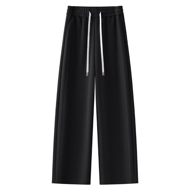 

Женские серые спортивные брюки палаццо с высокой посадкой, коллекция весна/осень 2025 - Облегающие, свободные, повседневные спортивные брюки прямого кроя. M чёрный