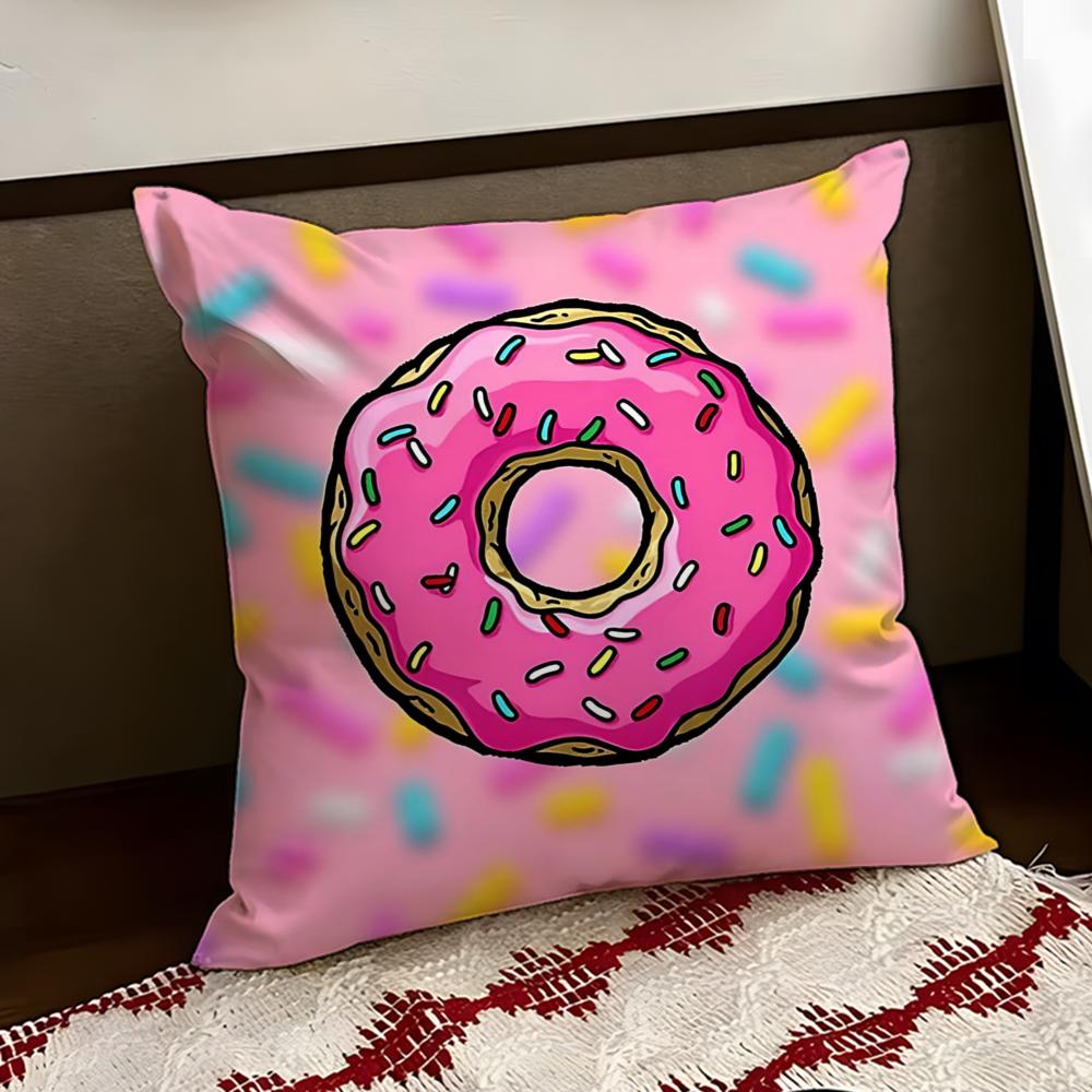 Sprinkled donut Cushion Cover Reversible Soft Durable Pillow Cover Home  Car MultiScene Use for Daily Comfort