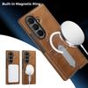 360 Bracket Holder For Magsafe Magnetic Case For Samsung Galaxy Z Fold 8 Ultra Fold8 Fold 7 6 5 4 Retro Leather Kickstand Cover