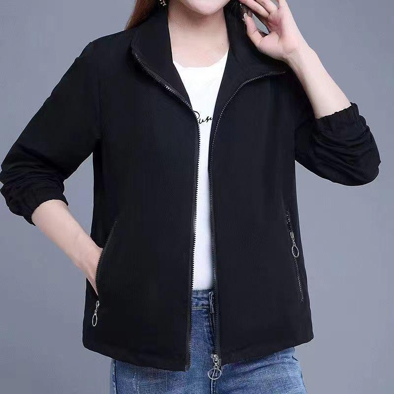 Women's Double-Layer Loose Slimming Casual Jacket - Korean Style Versatile Short Jacket for Spring and Autumn 2025.