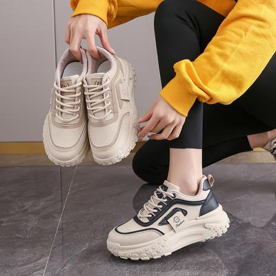Platform Dad Shoes Lente Nieuw Street Shot Studenten Hardloopsneakers Verhoog Hoogte en Vrije Tijd