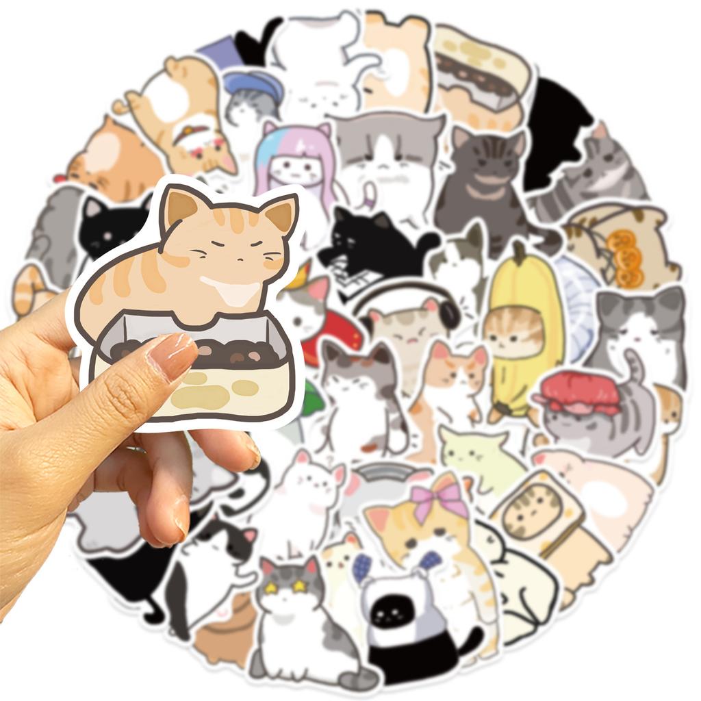 55 Q version cat meme emoticon pack graffiti stickers decorate guitar notebook suitcase DIY