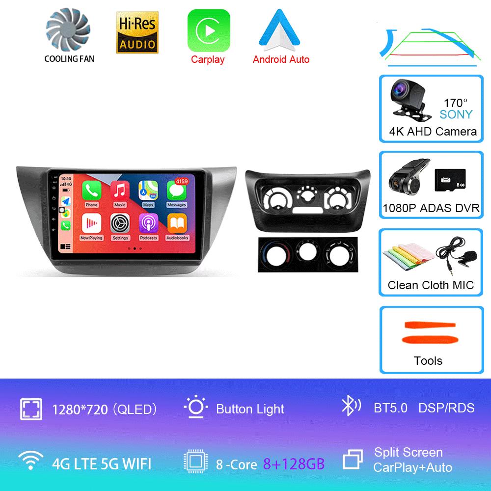 Car Radio Android 14 Carplay For Mitsubishi Lancer 9 CS 2000 2001- 2010 Navigation GPS Multimedia Player WiFi+4G Stereo Video BT