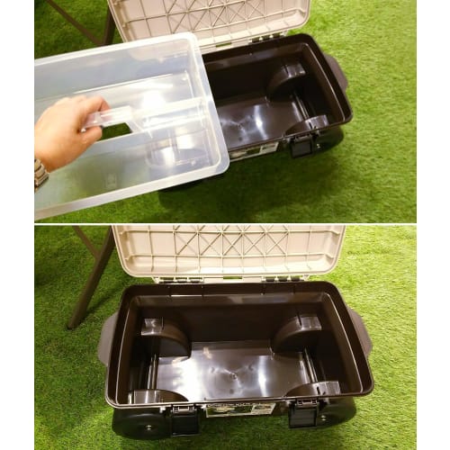 Bestco Field Cart with Tray, Botanical Style, MA-2221, 51 X 30.5 X 28.5 Cm, Brown