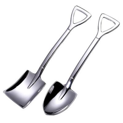 304 Edelstahl Eisen Schaufel Löffel Kaffee Eis Löffel Engineering Schaufel Retro Nette Quadratische Er