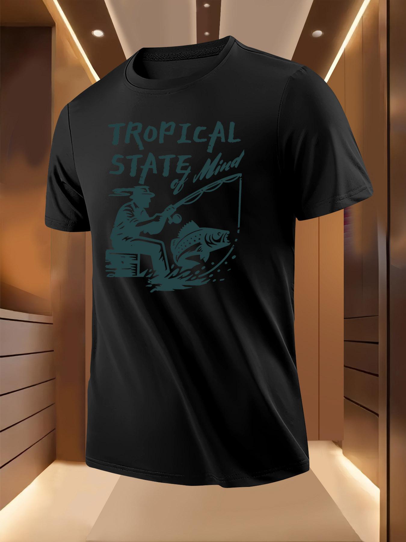 Tropical Fishing Graphic Tshirt - Breathable Lightweight ... XXXL