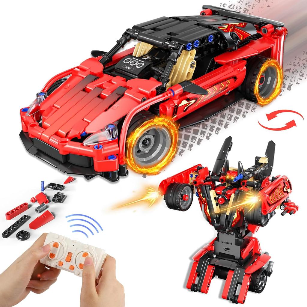 Remote Control Racing Car Building Kit, Compatible with Lego STEM Toys for Kids 2 in 1 Model Car Kit 425 PCS, Gifts Toys for Age 6-12 Years Old Kids