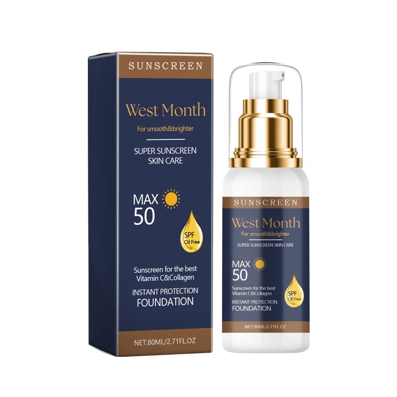 West Month Brightening Facial Protective Cream: Moisturizing, Gentle, Refreshing, Non-Greasy, Uv Protective Cream