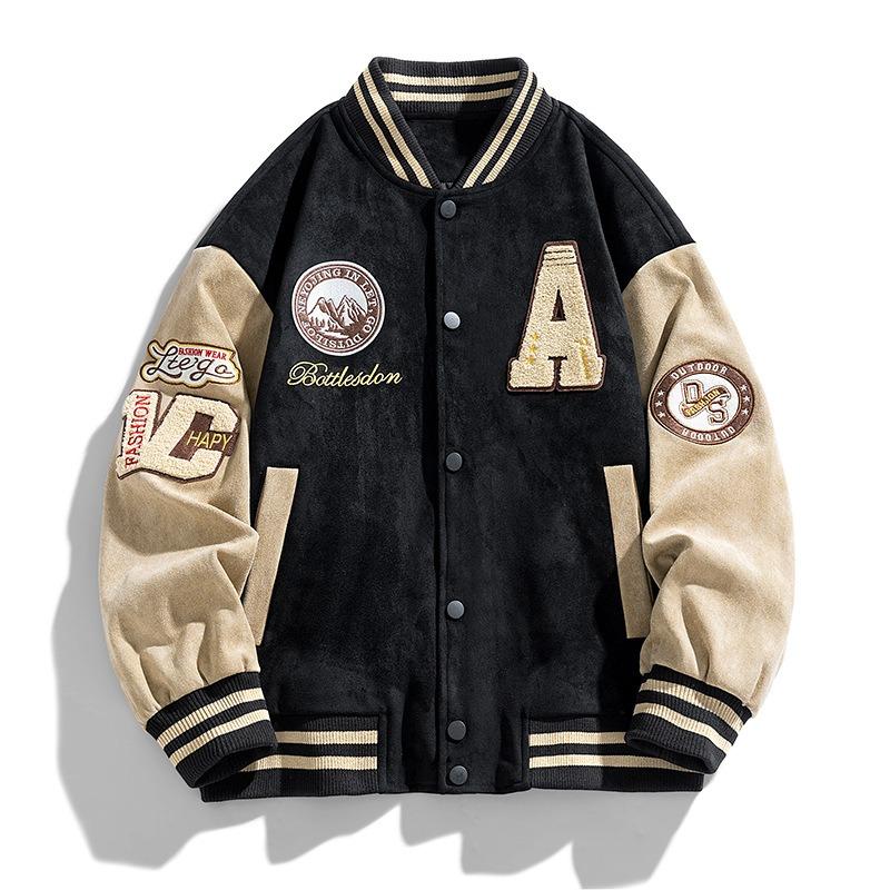 Baseball Jacket Men Fashion Embroidered Jackets Coats High Street Outwear Man Bomber Jacket Hip Hop Clothing