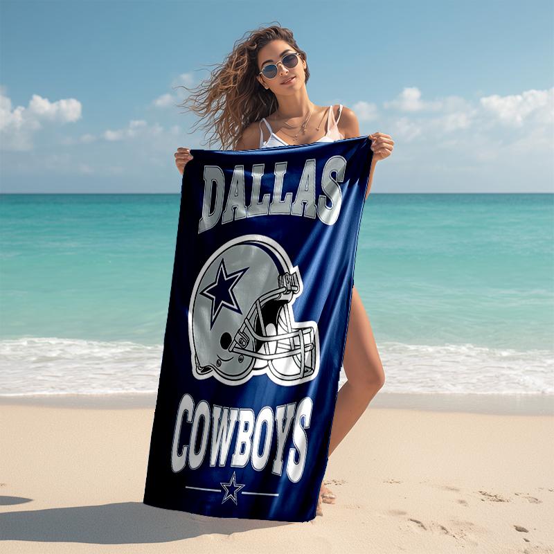 1 Stück Dallas Cowboys Strandtuch, Bequem und Dick, und Schwimm-/Bade-/Picknick-/Campingtuch, Geeignet für Strand am Meer