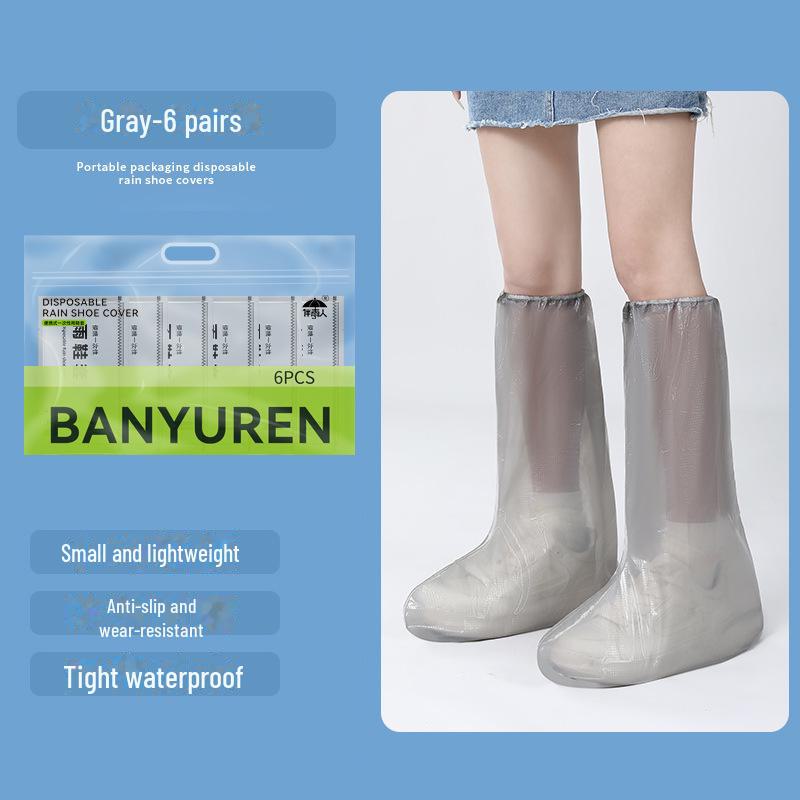 Couvre-chaussures jetables imperméables transparents - Épais, longs et emballés individuellement pour une utilisation en extérieur