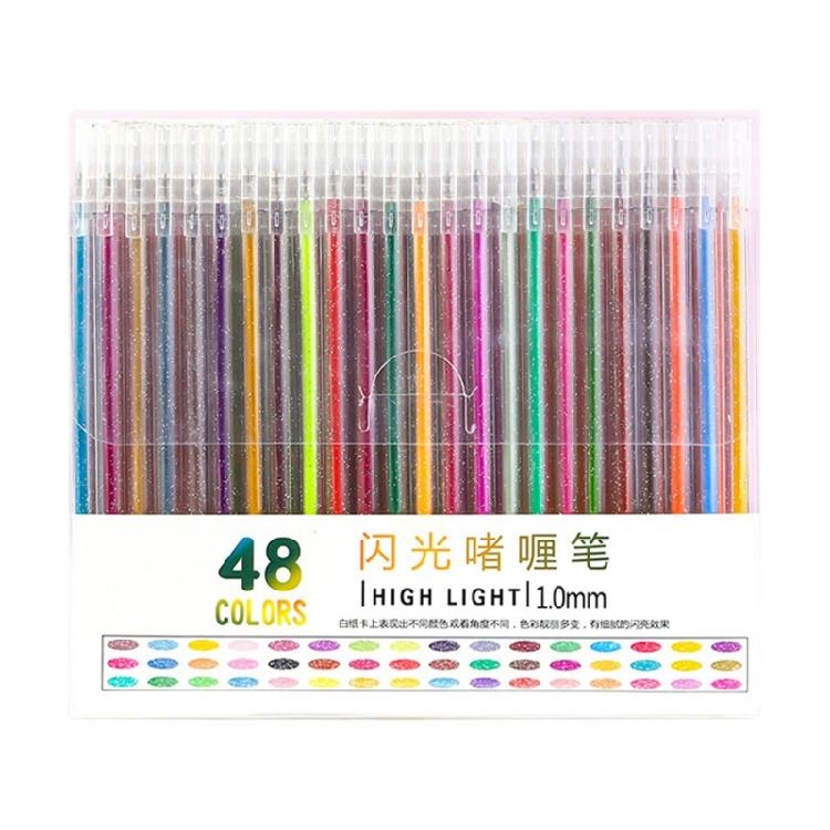 Glitters Gel Pen Multiple Color Glitters Pen for Making Card Colored Gel Marker for Coloring Journaling Drawing Craft