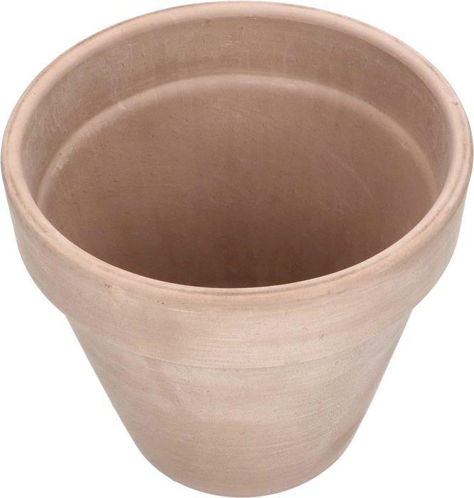 Set of 4 Moka Terracotta Flower Pots - 13 Cm with Rim - For Indoor and Garden - KOTARBAU®