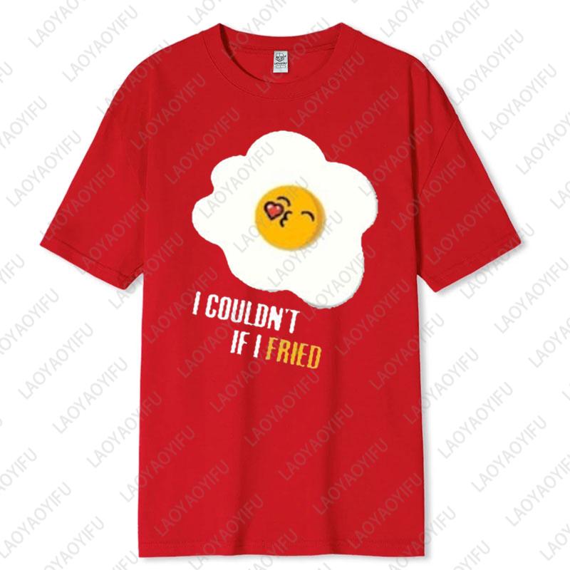 Funny Couple Unisex Adult Cotton TShirts His Hers Matching Shirt Boyfriend Girlfriend Fried Eggs with Bacon Casual Lovely Tee