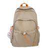 School Bag Large Capacity School Bag Women's New Backpack Lightweight Nylon Solid Color Middle School Student Backpack