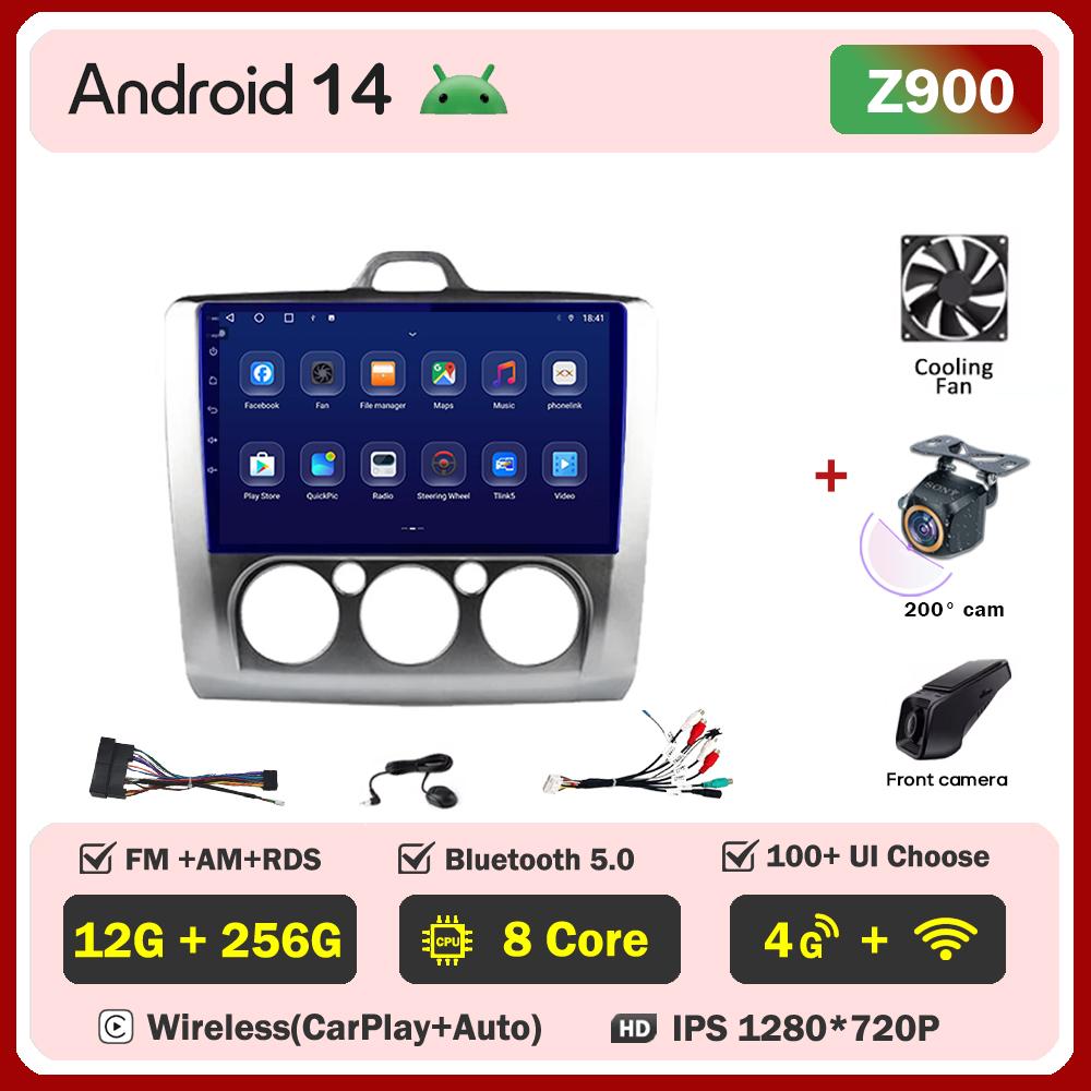 For Ford Focus 2 Mk2 2004-2011 Car Radio Player Car Carplay Screen Autoradio Mirror Link Car Intelligent Systems 8 Core RDS 4G