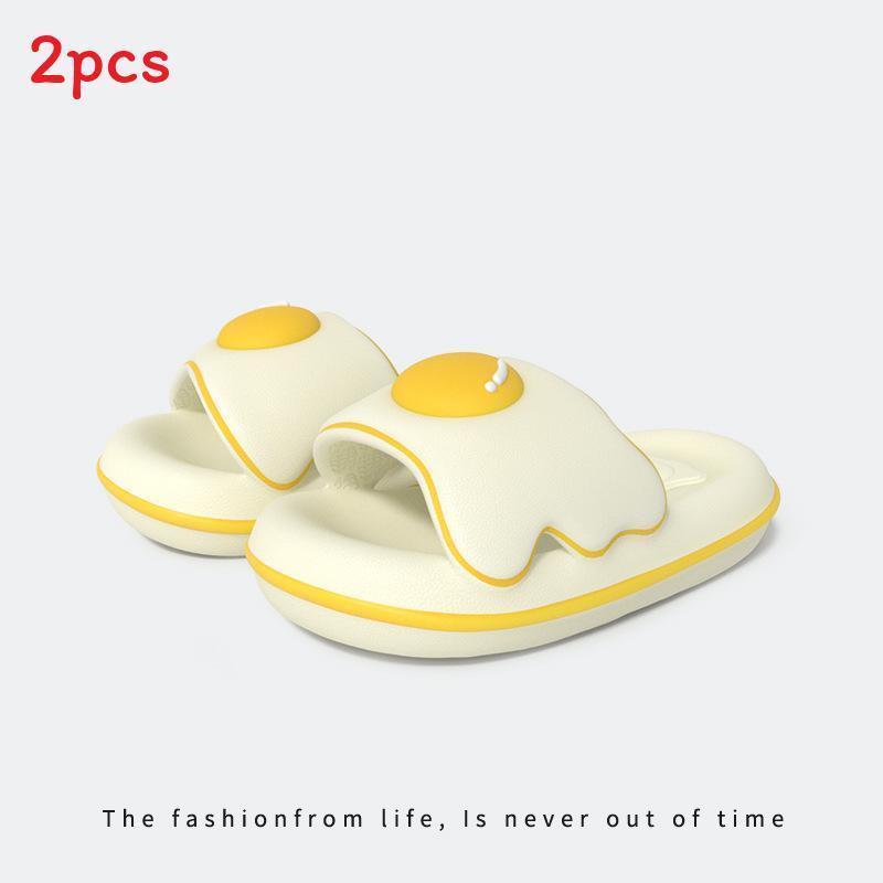Summer Thick Sole Unisex Eva Slipper With Pancake Egg Design For Couples