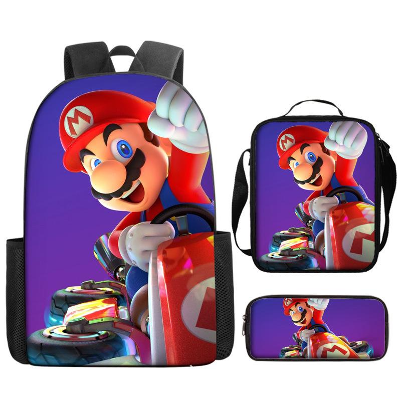 Super Elementary School Bag Cartoon Anime Backpack Mario Backpack Super Satchel