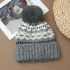 Korean Version of Diamond-shaped Plaid and Wool Hat with Autumn and Winter Fashion Versatile Christmas Hat Outdoor Cold Warm Hat New
