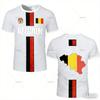 Nieuw Belgisch Voetbalshirt Heren Sport T-shirts Belgische Vlag Street Oversized Tops Unisex Casual Maillot Voetbalteam Uniform