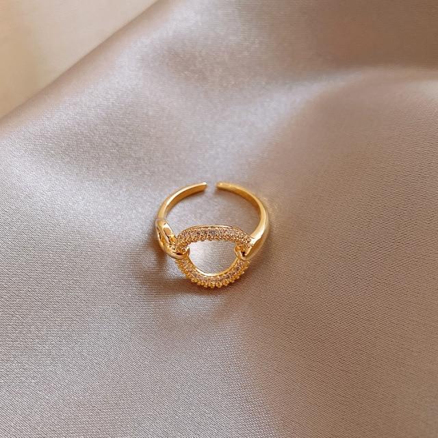 Ins Tide Adjustable Stainless Steel Rings For Women Simple Temperament Engagement Wedding Rings Fashion Jewelry Wholesale 2022