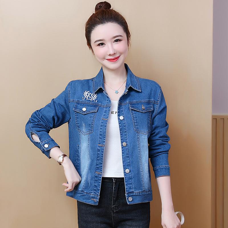 

Short Jacket Women s Denim Korean Version Women s Loose Top Minimalist Jacket M синій