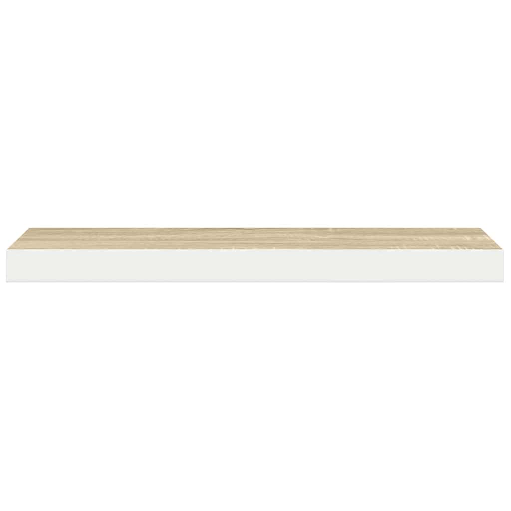 Vidaxl Półki Ścienne, 4 Szt., Dębowo-Białe, 80X23,5X3,8 Cm, Mdf